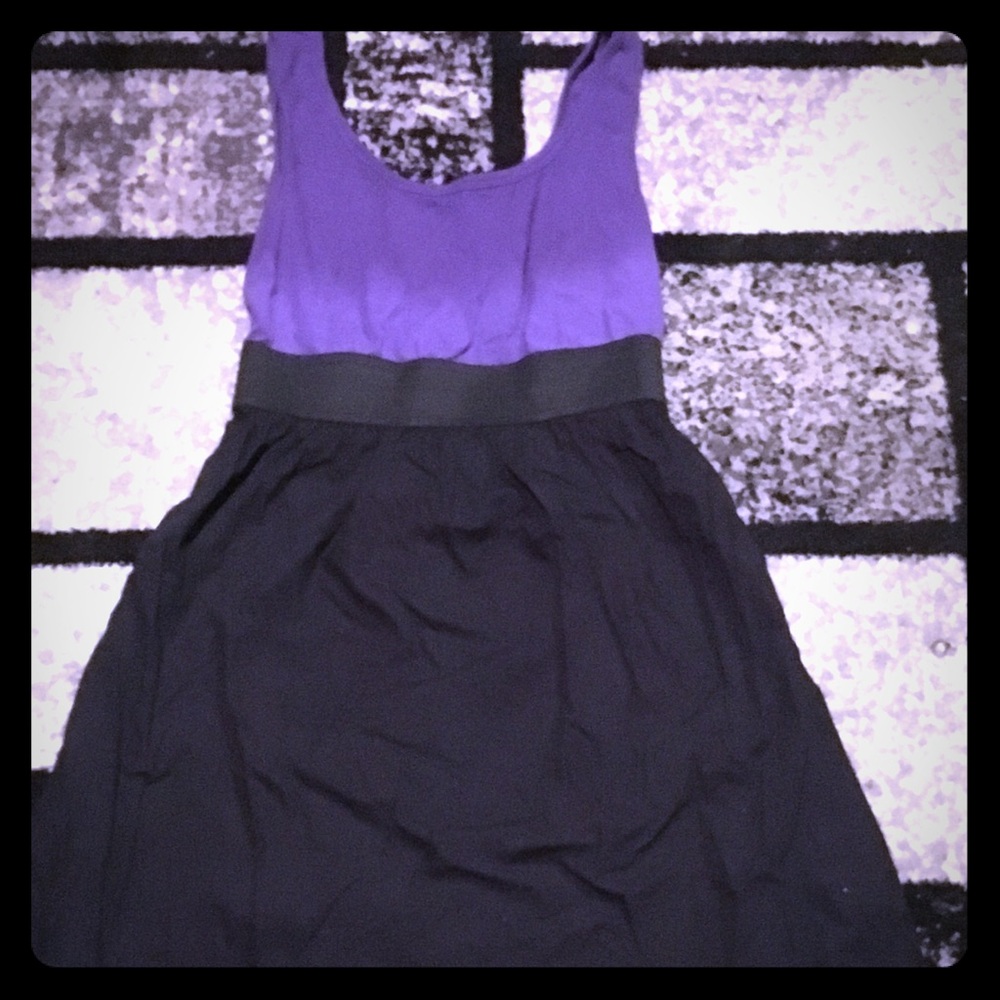 Cute purple and black mini dress